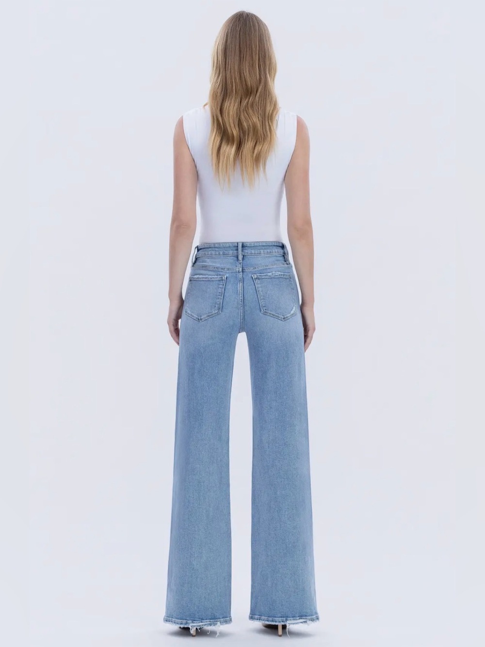 NWT Vervet by Flying Monkey Wide Leg High-Rise Women's Jeans Olivia in Hearten - Picture 4 of 7